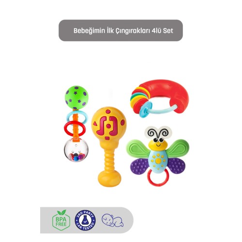 Kiki Bebeğimin Ilk Çıngırakları 4'lü Set